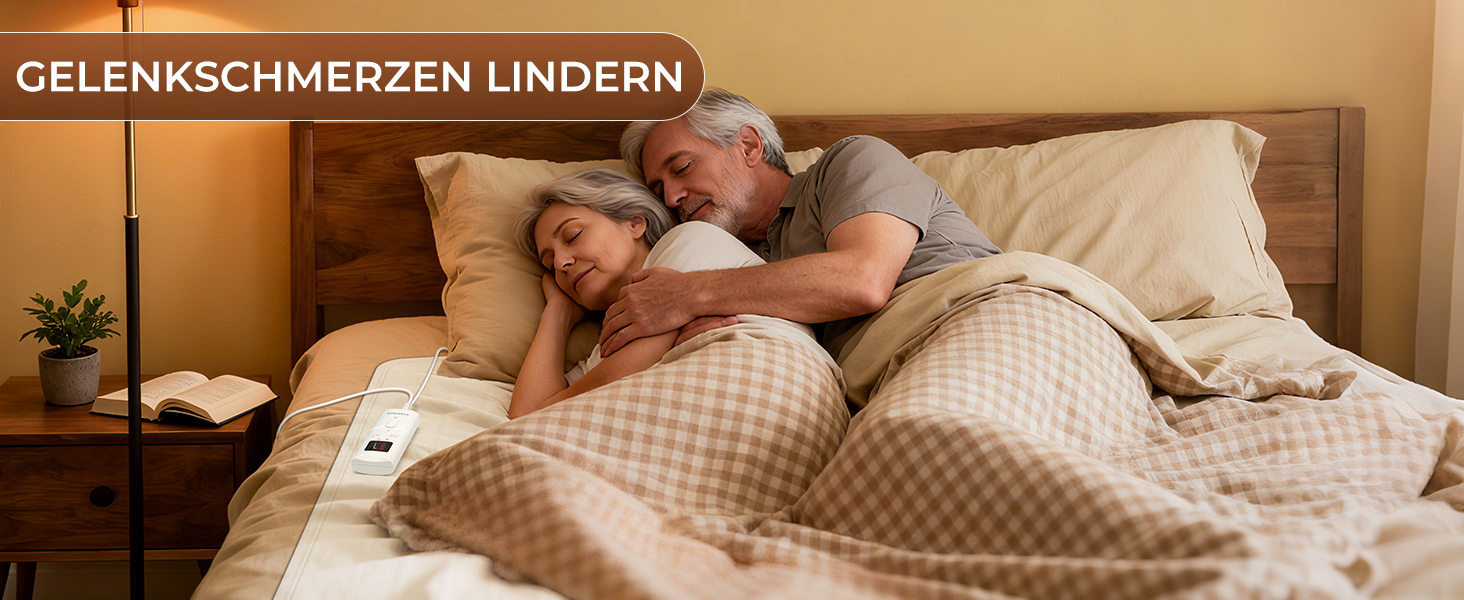 Електрична ковдра StarOnce 160x140 см для двоспального ліжка - тепла ковдра з 10 рівнями нагріву, автовимкненням, 2 пультами дистанційного керування та захистом від перегріву - біла, можна прати в пральній машині