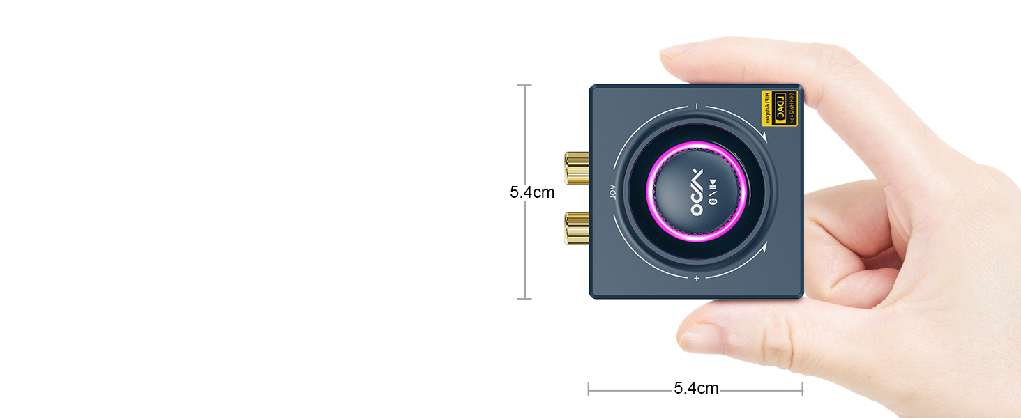 Bluetooth аудіоприймач YMOO B06T3 Pro: AUX адаптер для стереосистеми, TV, PC, телефону. Підтримка Bluetooth 5.3, HiFi, 3.5mm jack, Cinch, 15м радіус дії