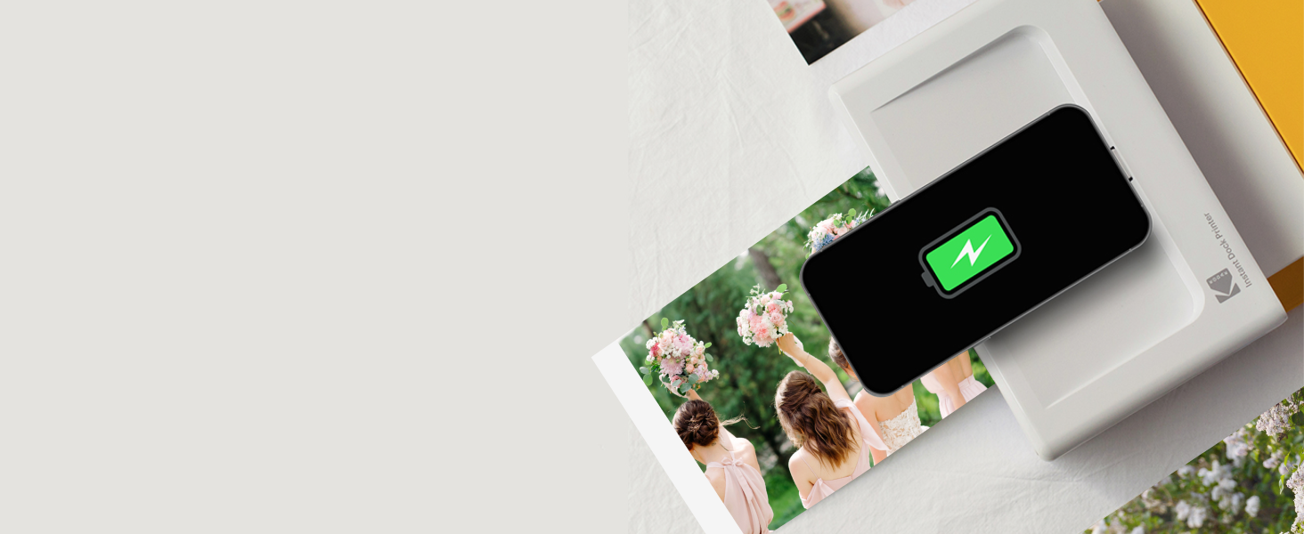 Фотодрук Kodak Dock Plus 4PASS: портативний принтер для фото 10x15 см + 10 аркушів жовтого паперу