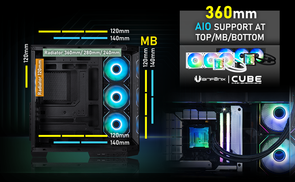 Корпус ПК BitFenix CETO Premium Edition Mid Tower (T10 Black)