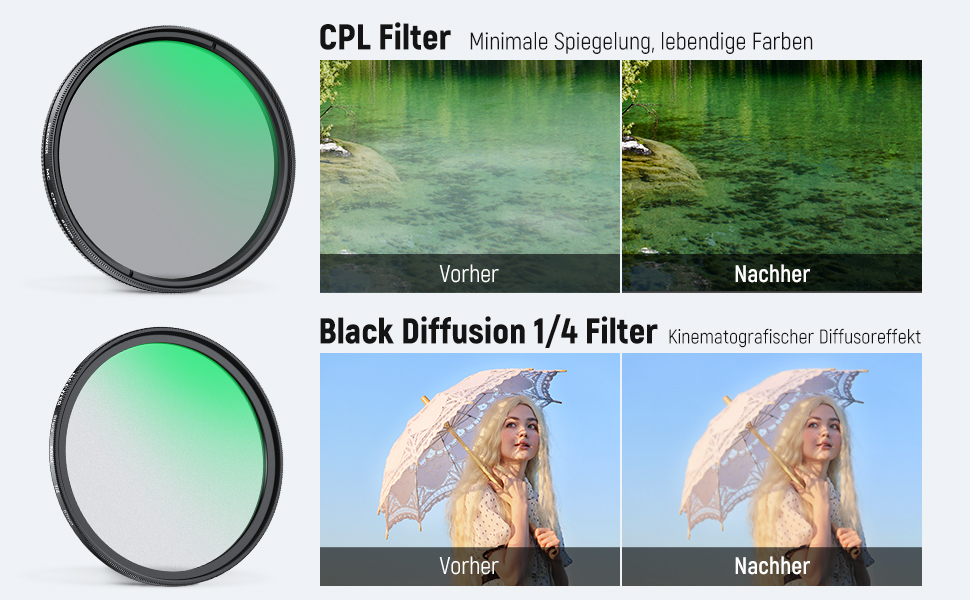 NEEWER Фільтр CPL 67mm для смартфонів та об'єктивів, циркулярний поляризаційний фільтр, сумісний з Android