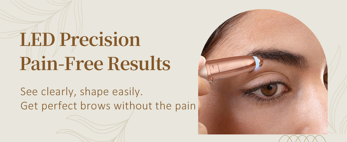 Електричний тример для брів та обличчя для жінок: з запасним наконечником | Швидке та делікатне гоління, портативний коректор брів