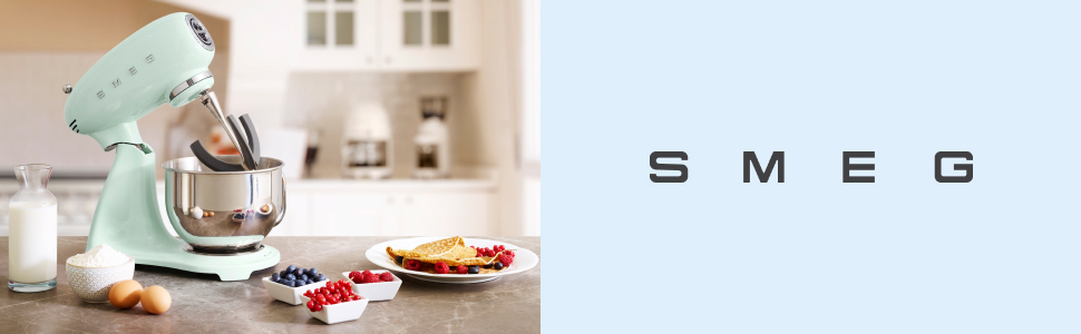 Планетарний міксер Smeg SMF03PKEU, 800 Вт, 10 швидкостей, пастельно-рожевий