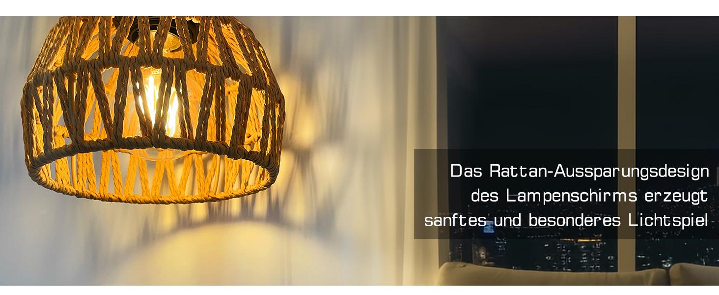 Стійка лампа ShineMuse Boho з ротангу, чорна, вінтаж, 170 см, 3 E27, LED, диммер, для вітальні