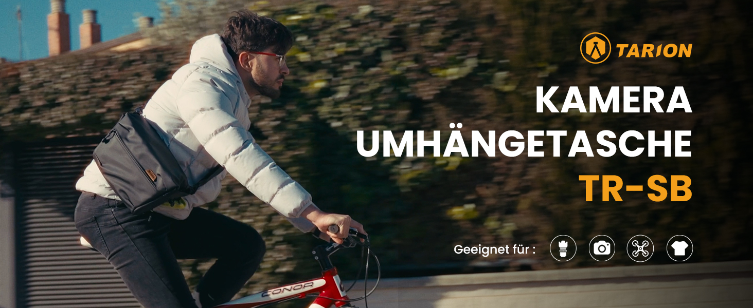 Сумка для камери TARION: водонепроникна сумка-слінг для DSLR, дзеркальної та SLR камер з перегородками для об'єктивів та аксесуарів