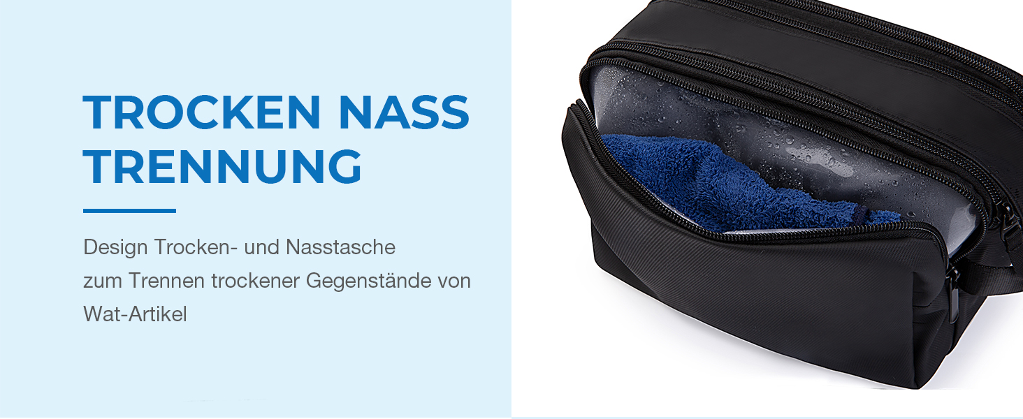 Чоловіча дорожня косметичка BAGSMART з подвійною блискавкою, великий об'єм, 5л, темно-сірий колір