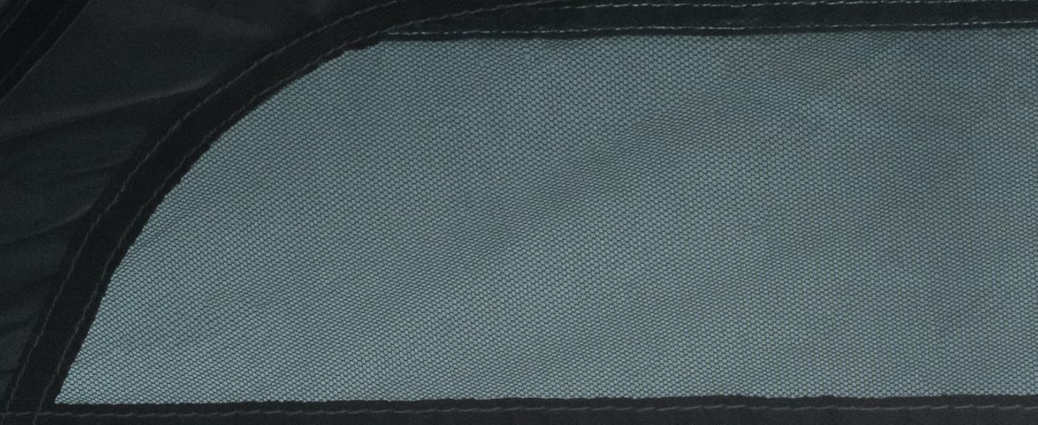 Намет кемпінговий Qeedo Quick Oak для 3 осіб: швидкозбірний, водонепроникний, з тамбуром та москітною сіткою сіро-чорного кольору
