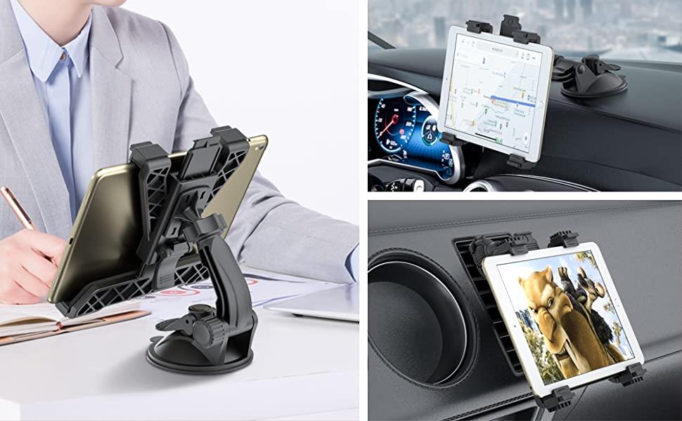 Автотримач для планшету OHLPRO: 360° обертання, сумісний з iPad, Samsung Tab, Huawei (6-11 дюймів)