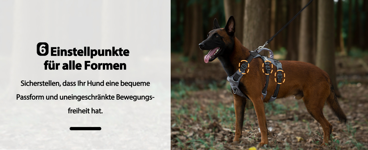 Шлейка для собак Huntboo безпечна від виривання, шлейка від паніки, світловідбиваюча шлейка з ручкою, регульована шлейка для собак маленьких, середніх та великих порід (M) Середня (1 шт.) (Extra груба (1 шт.), Чорна)