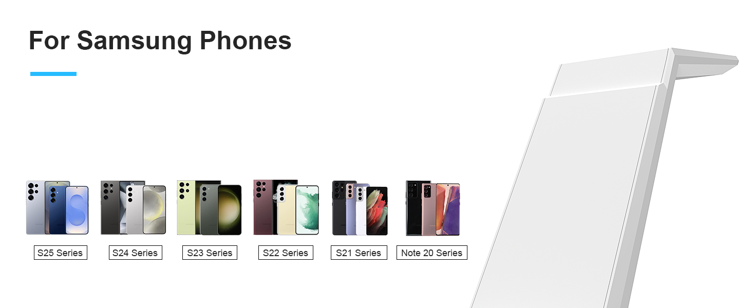 Бездротова зарядна станція NANAMI 3-в-1 для Samsung Galaxy Watch 7/6/5/4, Buds, S26/S25/S24/S22/Z Flip/Fold, Note 20 - Біла