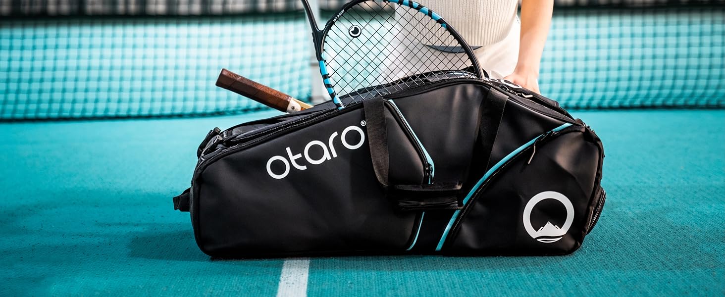 Otaro 82L Premium Tennis Bag | Badminton, Padel & Squash Racket Bag | Unisex Tennis Backpack for Men & Women, Coaches - Green