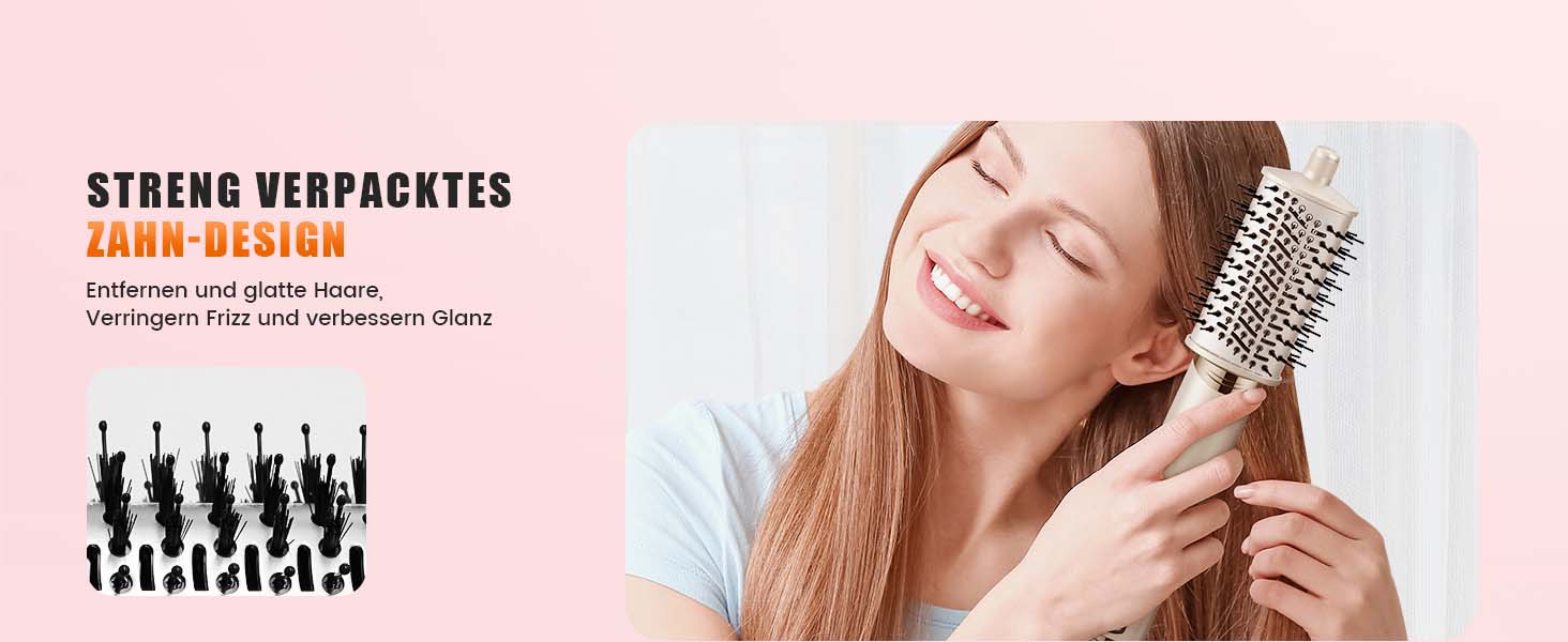 Airstyler 8-в-1: комплект для укладки та сушки волосся з автоматичною завивкою, щіткою, концентратором, дифузором, швидка сушка, без пошкодження волосся, золото