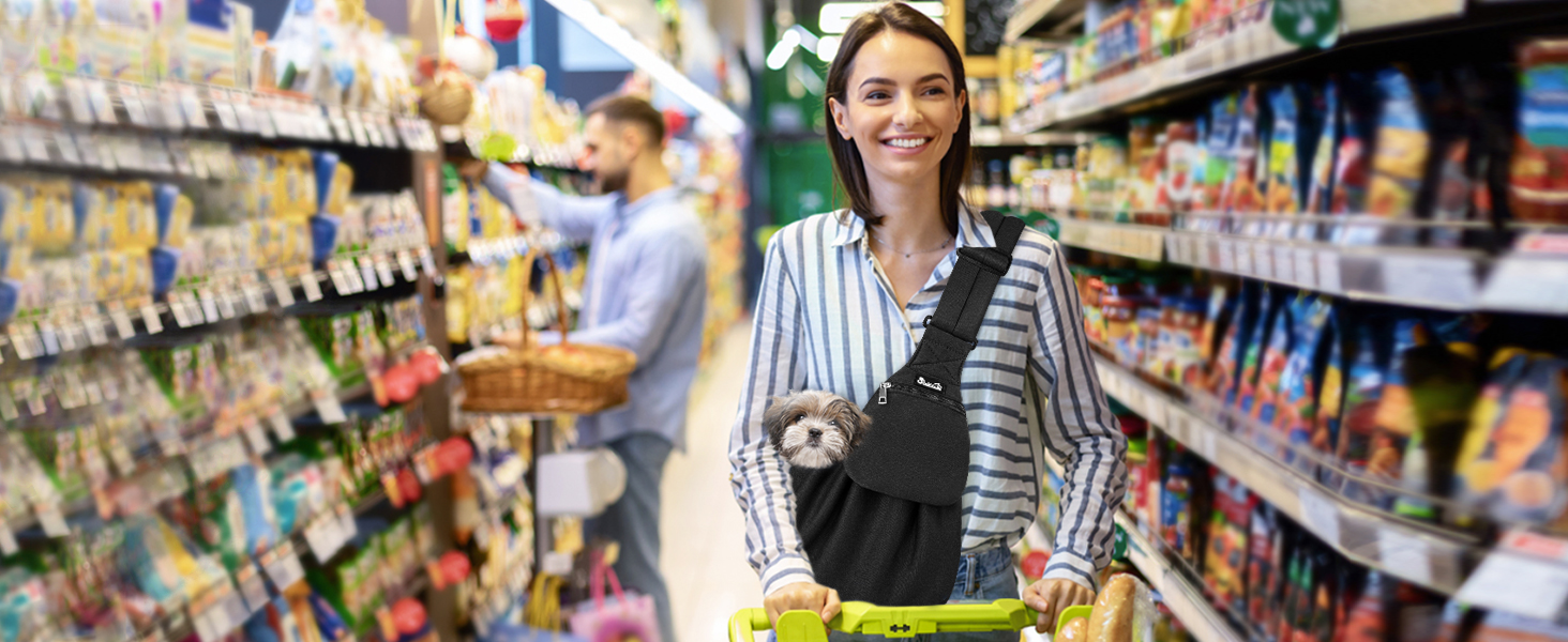 Сумка-переноска для собак SlowTon, чорна, для собак 2,7-5,4 кг