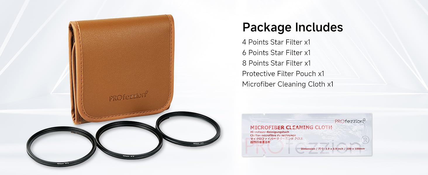 Зоряний фільтр PROfezzion Sternfilter 77mm Starburst (3 шт.) для Canon/Nikon