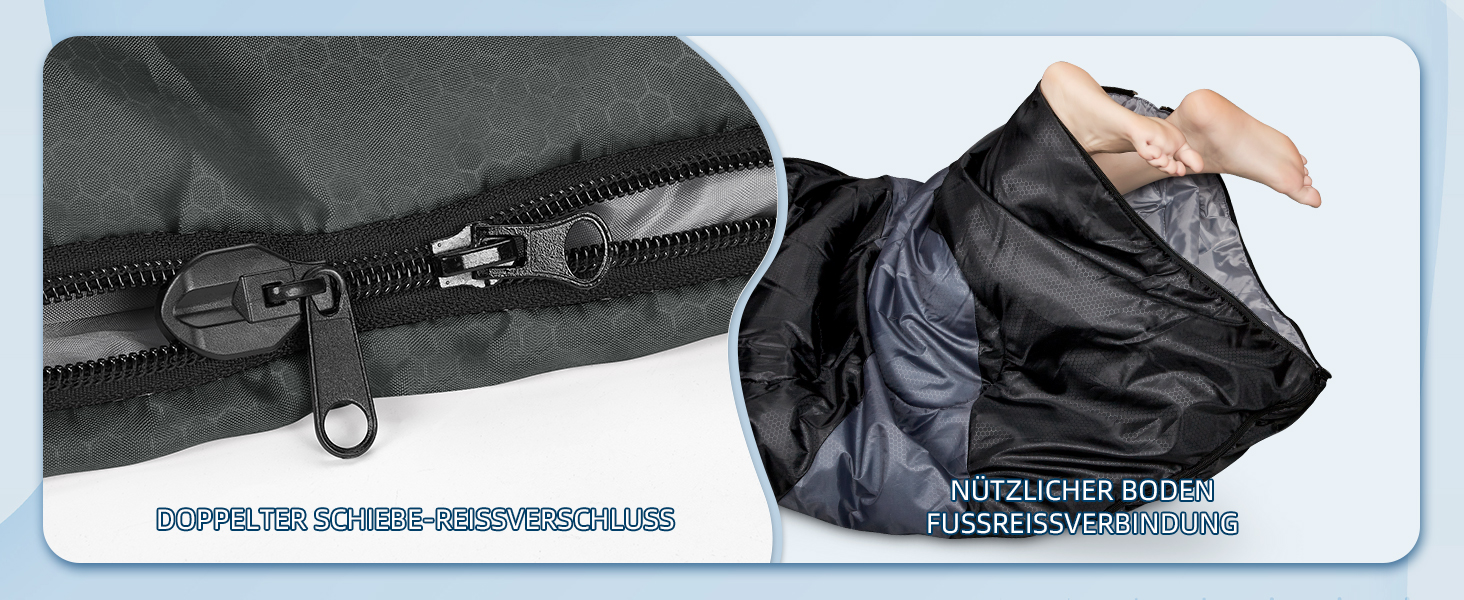 Zusentee 4-Season Sleeping Bag - Waterproof, Lightweight, Ultralight for Adults & Kids - Camping, Hiking, Travel