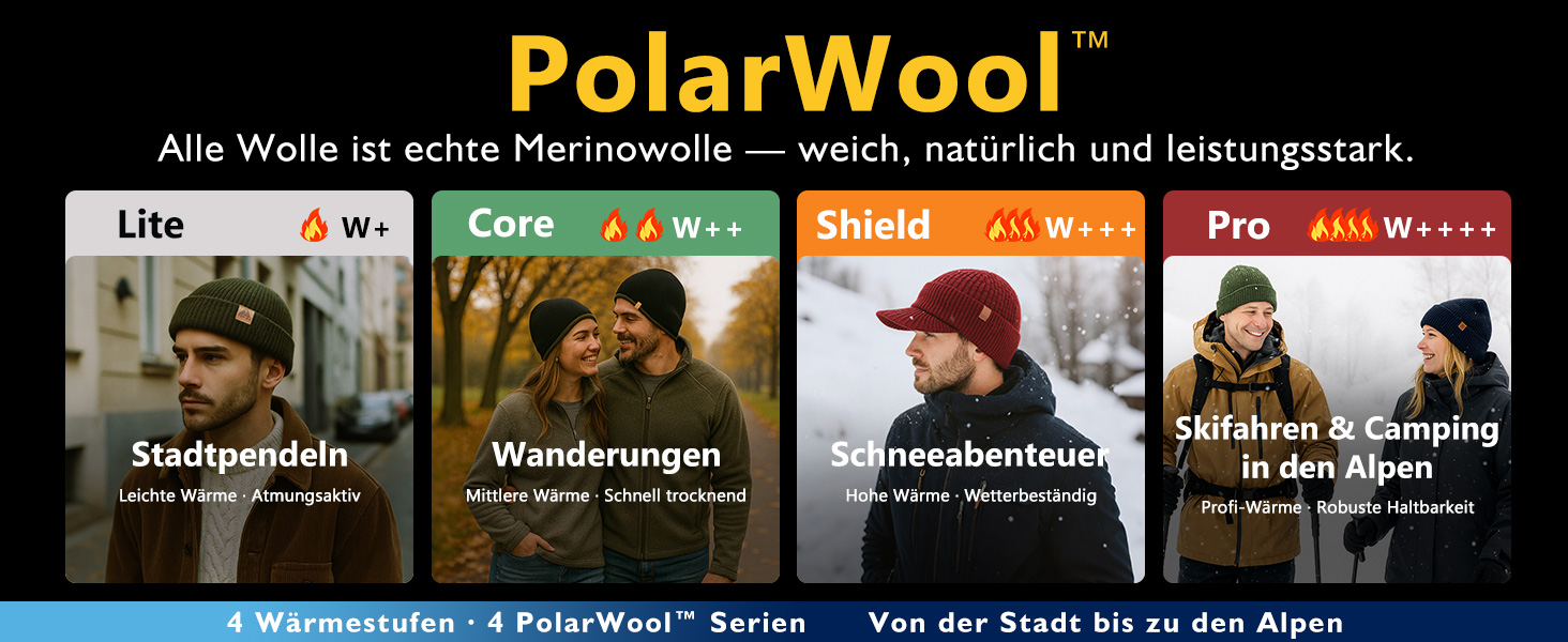 Шапка в'язана з мериносової вовни PolarWool™ TOP-EX, чоловіча/жіноча, з підкладкою з флісу, для зими, біг, катання на лижах, M-XXL, чорна