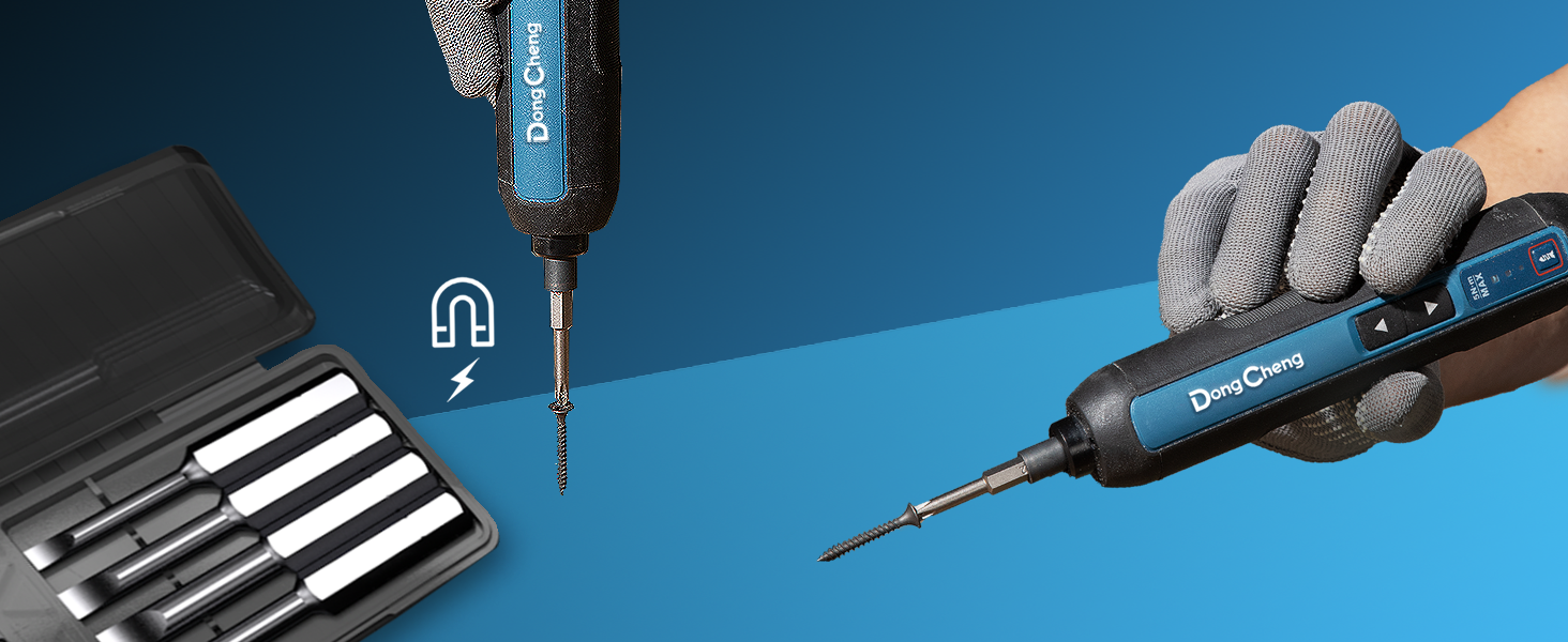 Міні акумуляторний шуруповерт DongCheng, 4V, 2000 mAh, Li-Ion, 3 положення моменту, LED, набір з 8 біт S2