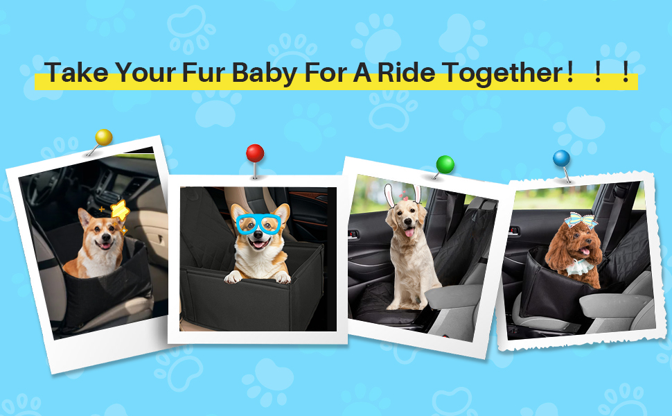 Автокрісло для собак OKYUK: водонепроникне, антиковзаюче, 2-в-1 для собак середніх та малих порід