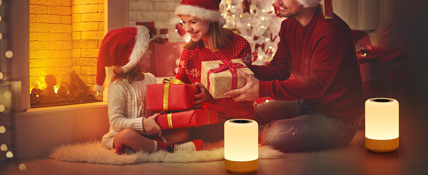 Нічник LED 2 шт, сенсорний диммер, USB зарядка, пульт ДУ, 13 кольорів, 3 режими, бездротовий таймер для спальні/вітальні (Коричневий)