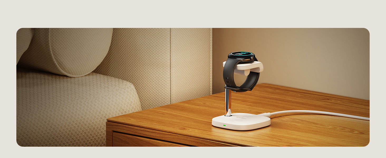 Зарядна станція SwanScout для Google Pixel Watch 3/2 (Не підходить для Pixel Watch 1), SwanScout 505G2, магнітний швидкий зарядний пристрій для Pixel Watch 3/Pixel Watch 2