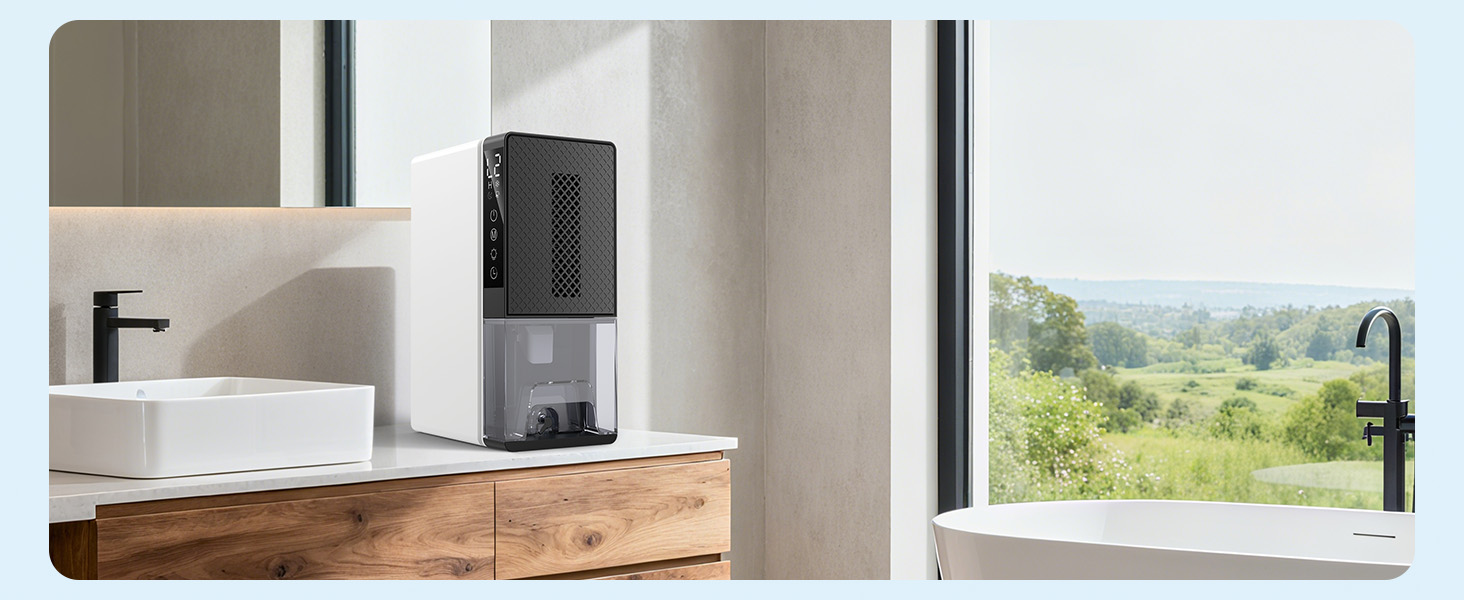 Електричний осушувач повітря 28dB, 2.3L, з фільтром, таймером, для дому та відпочинку