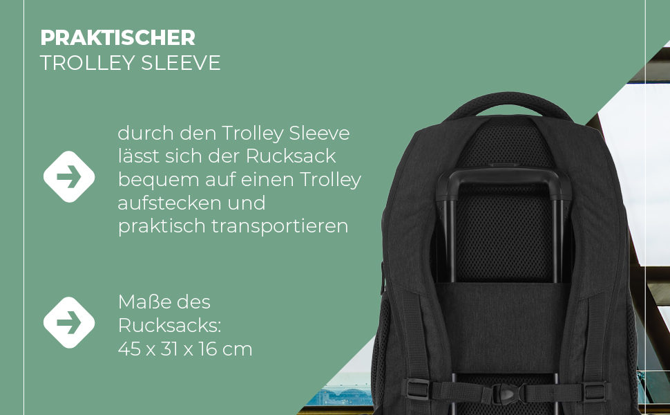 Рюкзак для ручної поклажі Travelite BASICS 22 л, 15,6'' для ноутбука, чорний, міський деньпак з багатьма відділеннями, 45 см