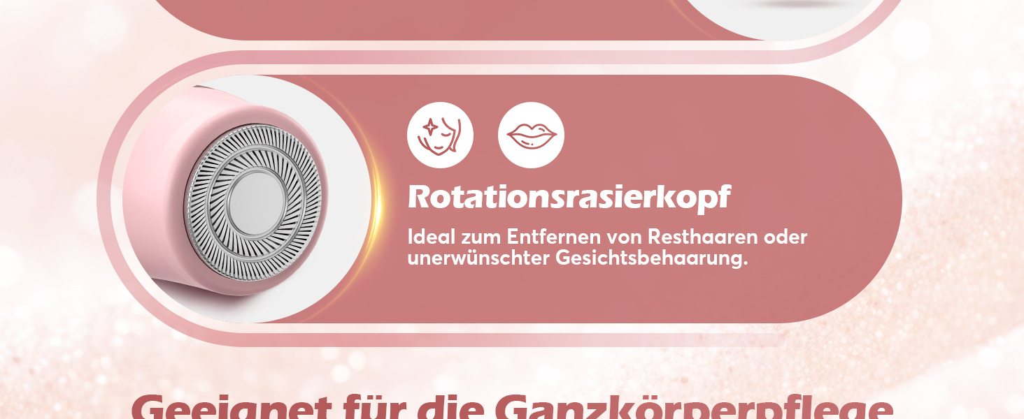 Електричний тример для інтимної зони для жінок 3-в-1, для бікіні, обличчя та тіла, бездротовий, водонепроникний, для чутливої шкіри (білий/рожевий)