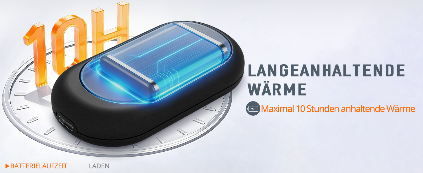 Електричні грілки для рук HOAMZ (2 шт.) з магнітом, безпечні та надійні. 3 режими нагріву до 55°C, швидкий нагрів за 3 секунди, компактні, ідеальні для рукавичок, подарунок для чоловіків та жінок