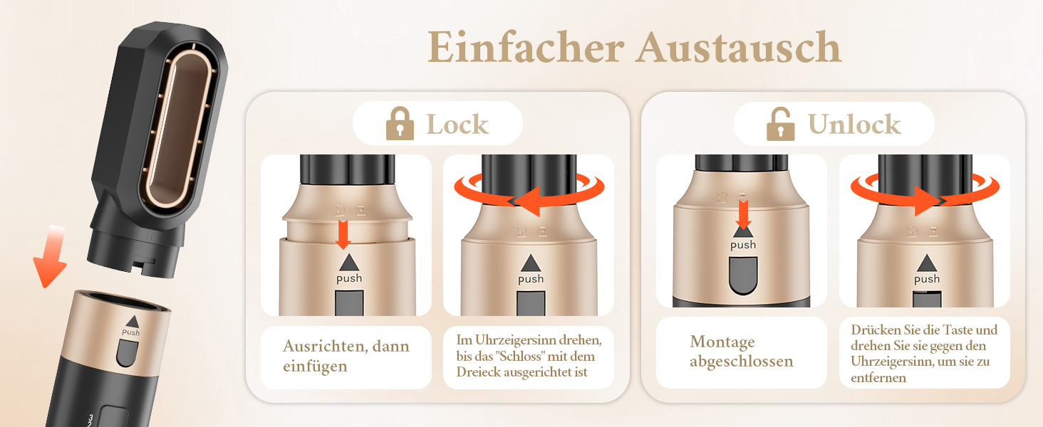 6-в-1 Airstyler Set: Фен, плойка, випрямляч, щітка для об'єму | 1000W, для сухого волосся