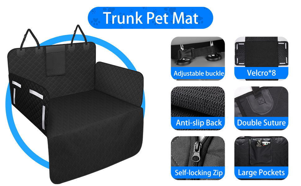 Захист для багажника автомобіля для собак, килимок для багажника, універсальний, водовідштовхуючий, сірий, 185x150 см