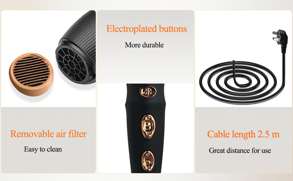 Професійний фен лоеvely рожевий 2400W з іонізацією та AC мотором, з насадкою-дифузором, 3 режими нагріву та 2 швидкості, для дому та салону