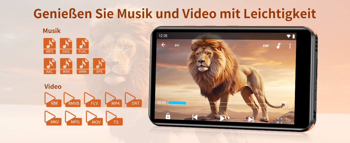 MP3 плеєр Bluetooth WiFi Android 13, 4