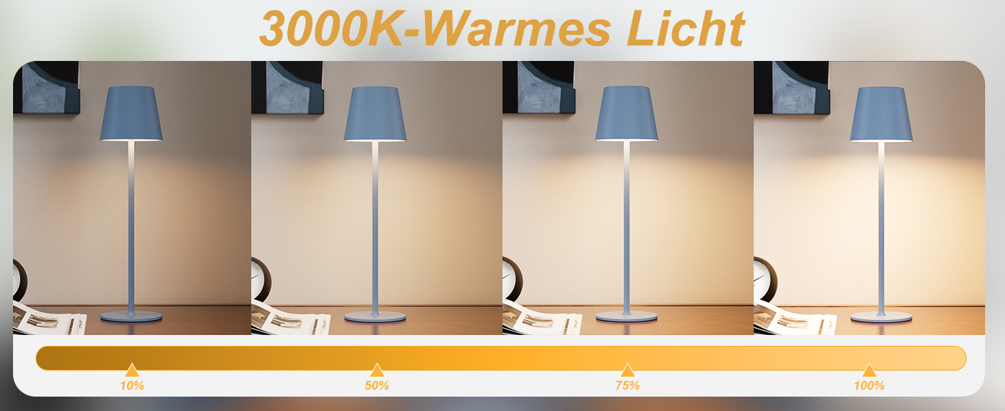 Набір з 2-х бездротових настільних LED світильників з акумулятором, сенсорне регулювання яскравості, 3 режими кольору, USB-C зарядка для спальні, обіднього столу, кемпінгу (Чорний)