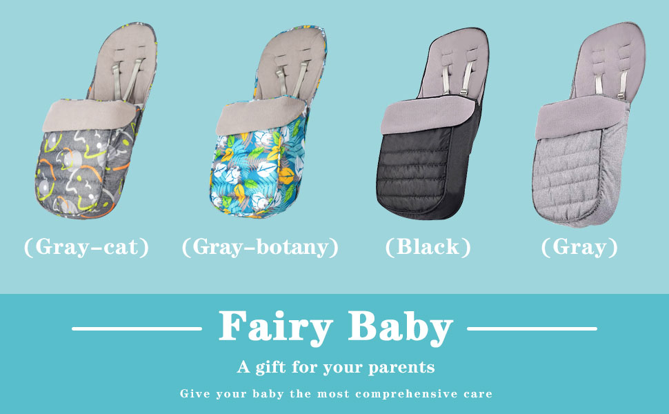 Дитячий конверт Cosytoes Fairy Baby для коляски, водонепроникний та вітрозахисний, з флісовою підкладкою, універсальний, чорний з сірим камуфляжем