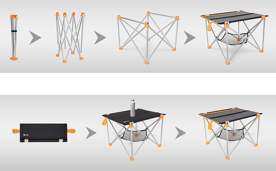 Сонячний складаний стіл з сонячною панеллю 33W та USB-зарядом для телефону | Легкий туристичний стіл для кемпінгу та відпочинку на природі
