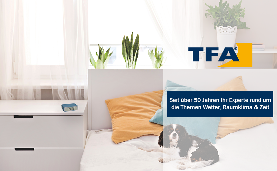 Цифровий бездротовий будильник TFA Dostmann Twist, синій, 12/24 год, регульований часовий пояс, поворотний дисплей 180°, плоский дизайн
