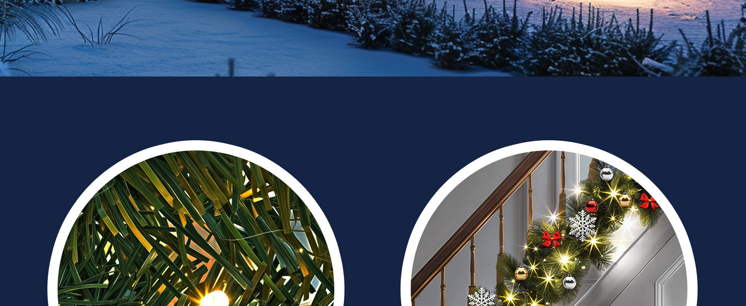 Гірлянда святкова CASARIA 5м, 100 LED, тепле біле світло, для декору приміщень та вулиці