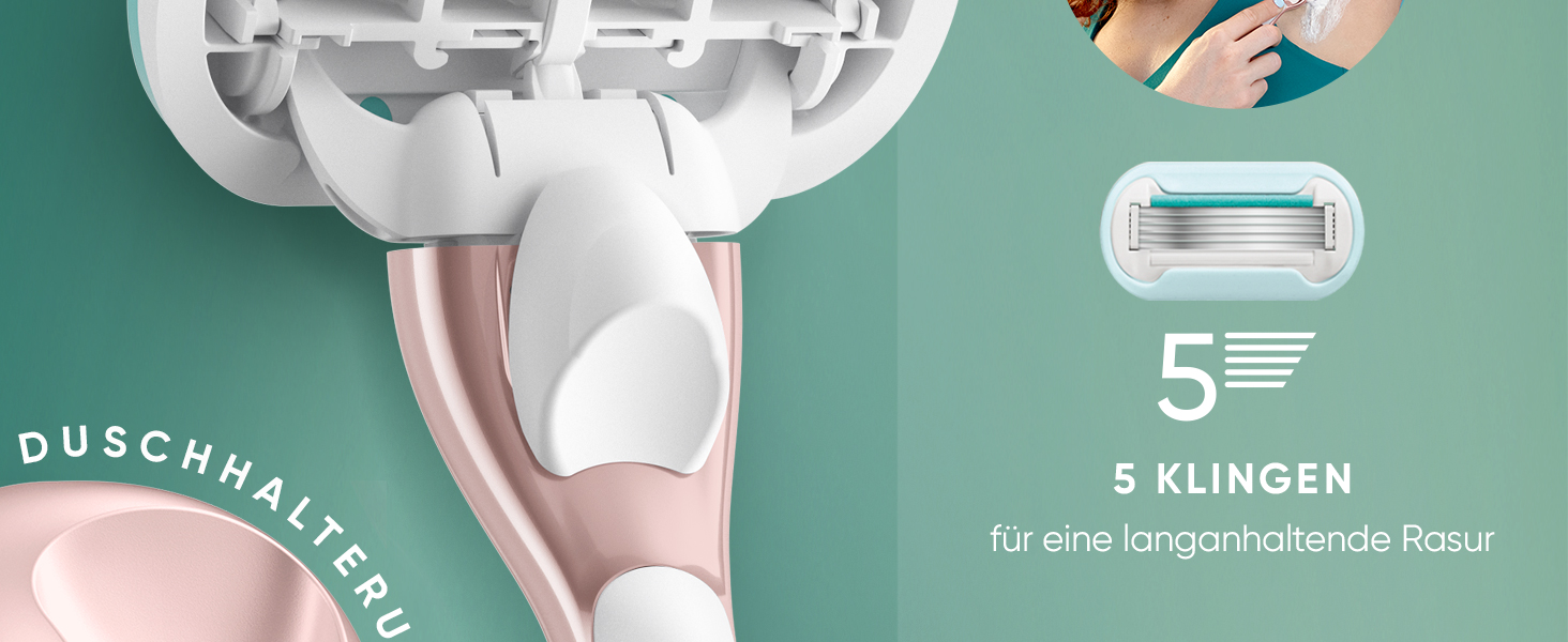 Жіноча бритва Gillette Venus Pro Smooth Sensitive Rosegold: бритва + 3 змінні касети + підвіс для душу