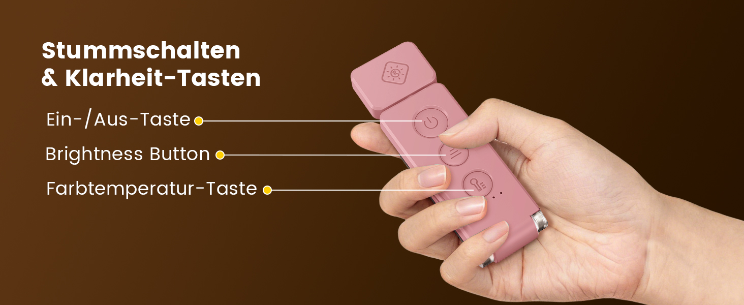 Світлодіодна кліпса для читання Glocusent 12 LED з затискачем, рожева: лампа для книги в ліжко, 5 кольорів, 5 рівнів яскравості, 100 годин роботи, для дітей та любителів читати