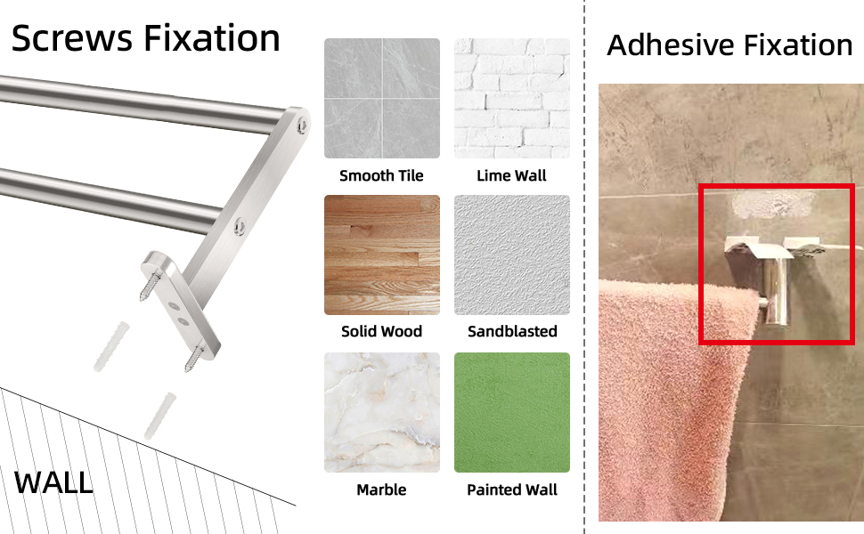 Тримач для рушників YUMORE, подвійний, 40 см, з нержавіючої сталі, для ванної кімнати та кухні, сріблястого кольору