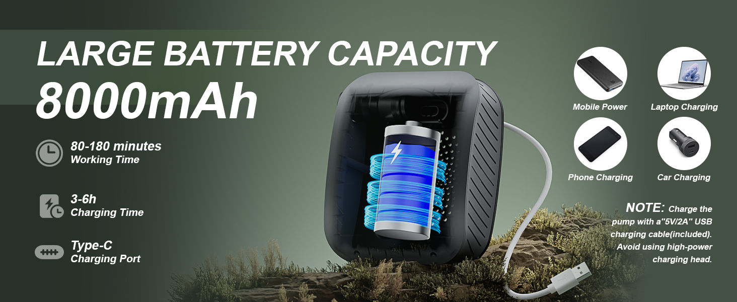 Митрікс Душ для кемпінгу портативний 8000mAh з температурою, 5 галонів, складаний відро сірий