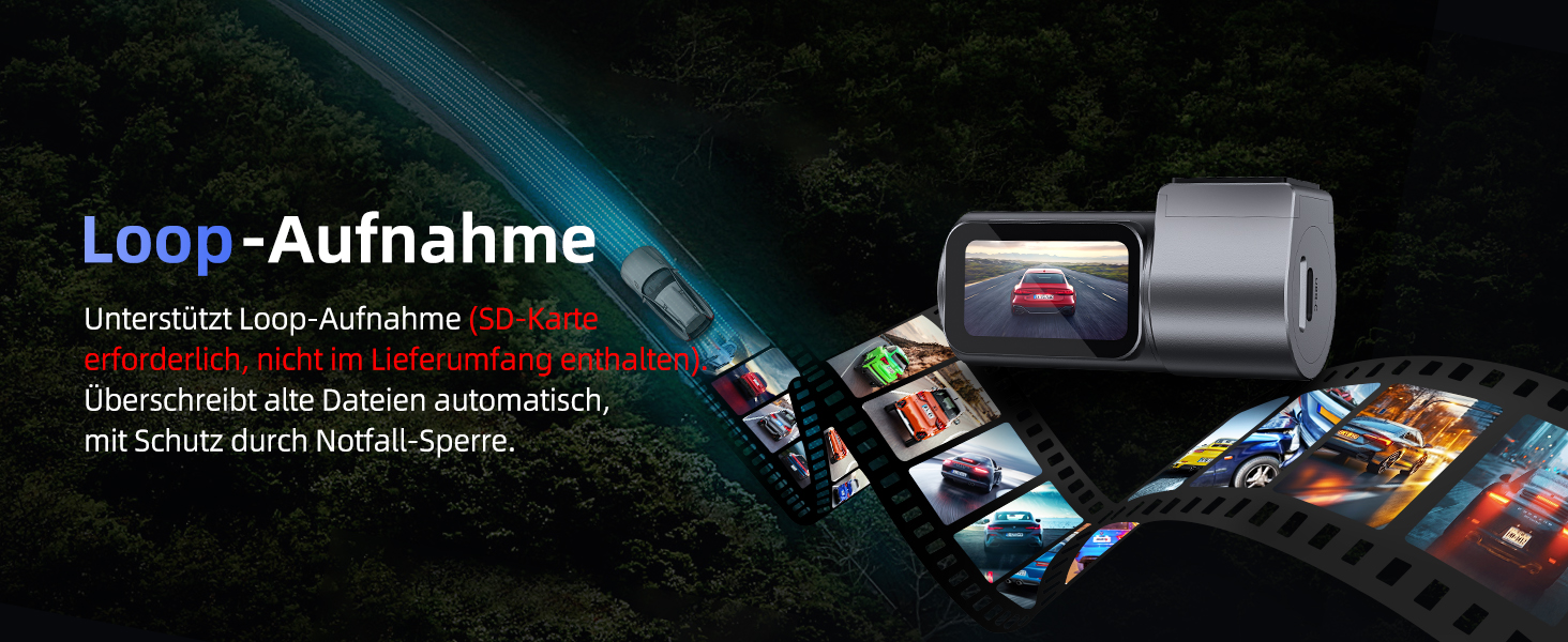 Автомобільний відеореєстратор 4K з 5GHz Wi-Fi, поворотна камера 360° та цілодобовим режимом паркування 24/7