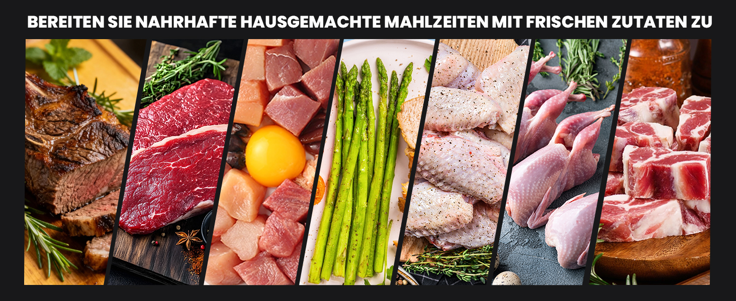 М'ясорубка електрична Huanyu 2000 Вт з сенсорним керуванням, багатофункціональна з 2 ножами та 3 дисками