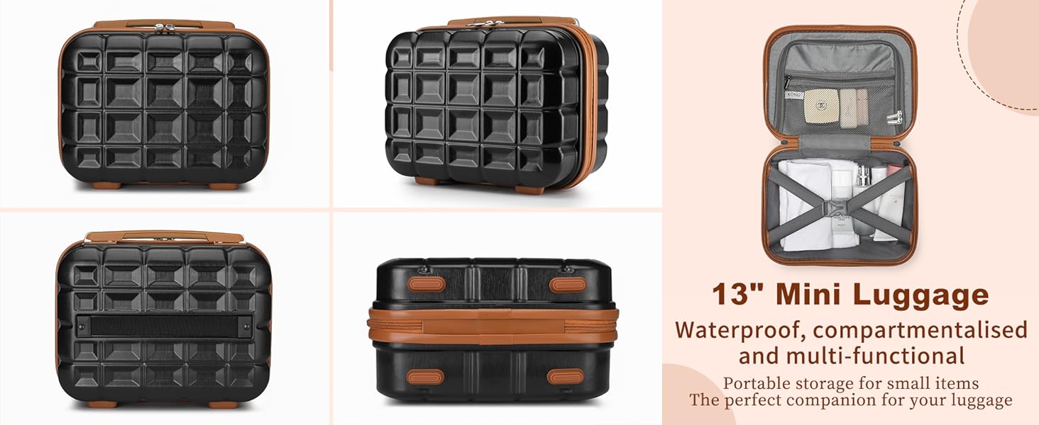 Чемодан KONO Mittelgroß (62см) з 4 колесами, ABS, TSA-замок, ручне багаж (62x43x26см)