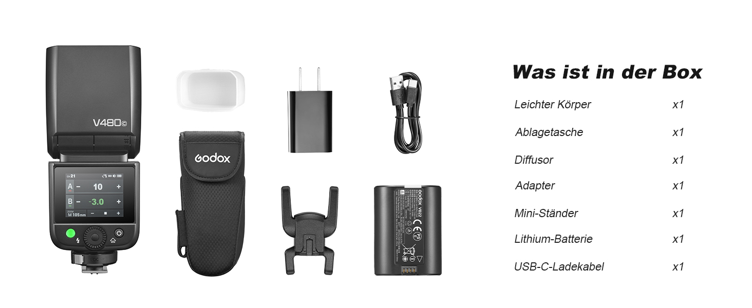 Спалах для камери Godox V480O: потужний TTL-спалах GN50 для Olympus та Panasonic