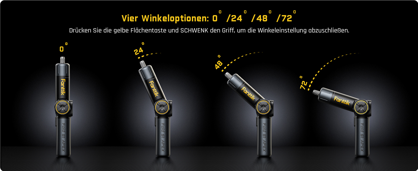 Fanttik Fold S1 APEX: Акумуляторний шуруповерт 3.7V з дисплеєм, регулюванням швидкості та шісткунтом 1/4 дюйма – ідеальний інструмент для DIY