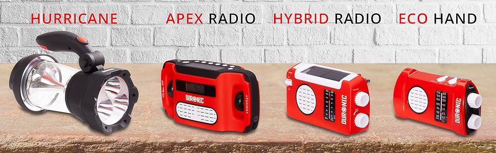 Портативне радіо Duronic з ручкою, сонячне радіо DAB FM, LED ліхтар, Powerbank 2000mAh, Bluetooth, для надзвичайних ситуацій