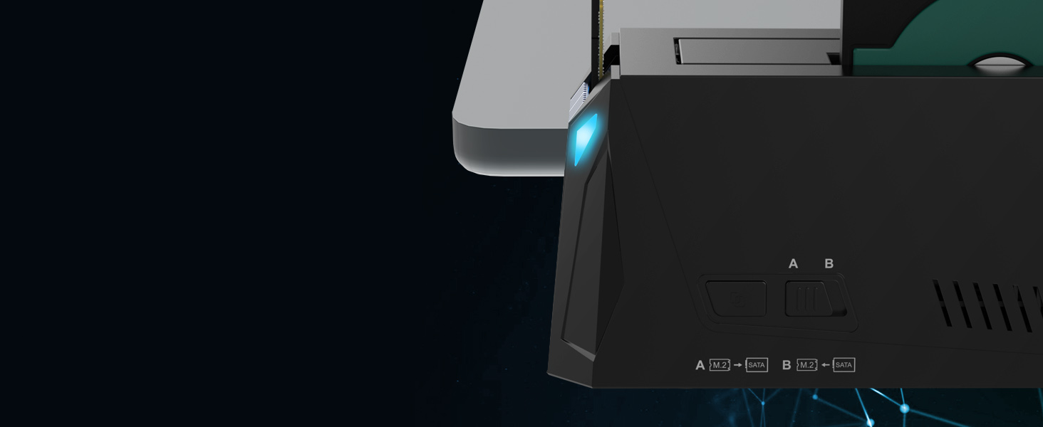Док-станція Sabrent для 2 HDD/SSD SATA з USB-C, 2.5/3.5 дюймів, 5Gbps, підтримка клонування дисків, без інструментів