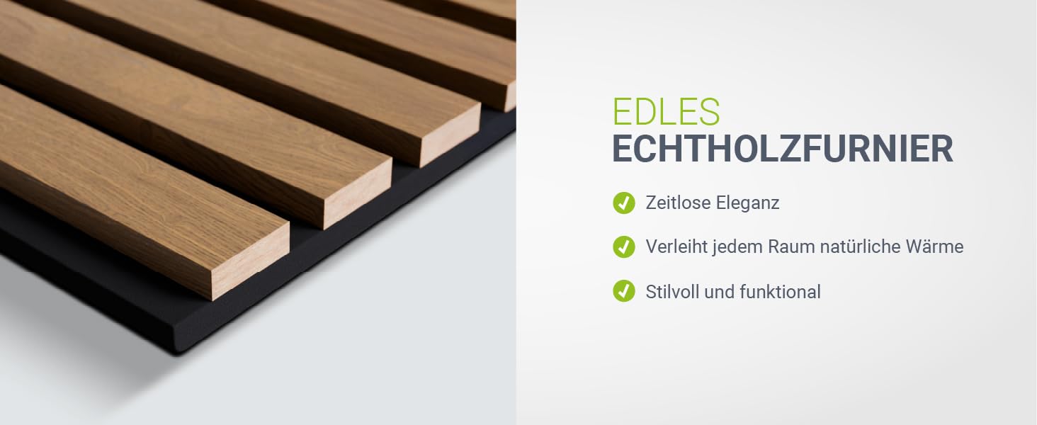 Акустичні панелі Juskys для стін, набір 4 шт (2,88 м²), 120x60 см, шумопоглинаючі декоративні панелі від луна та шуму, колір: Дуб (Темний натуральний дуб)