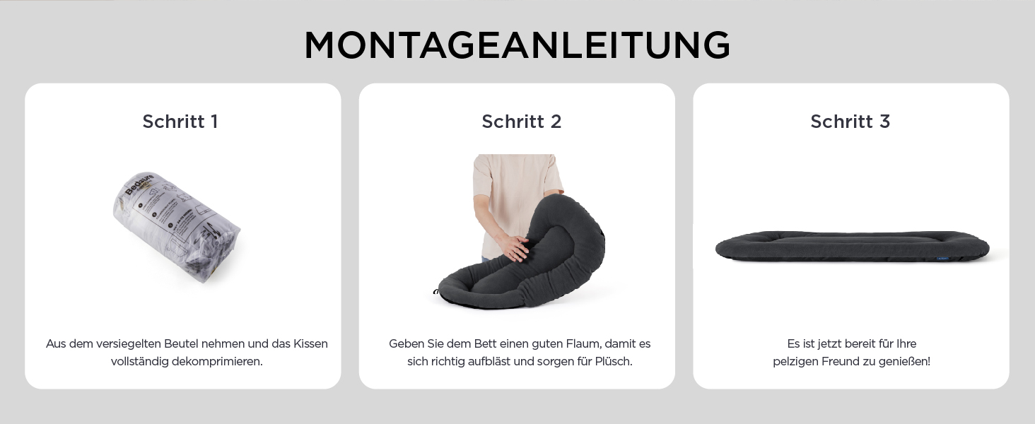 Килимок для собак BEDSURE середнього розміру - м'який, зручний, з неслизьким дном, 74x46 см, темно-сірий